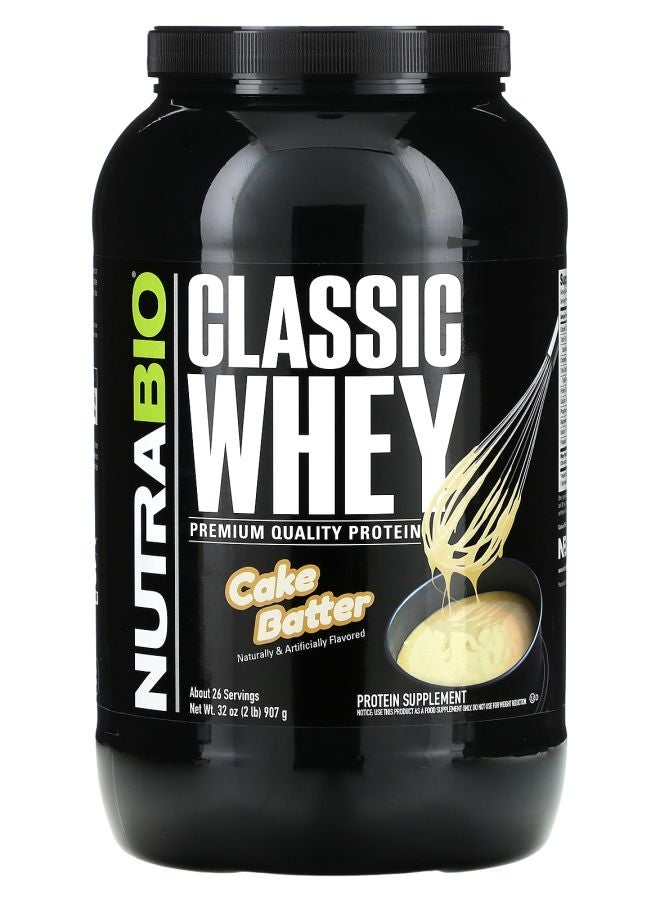 NutraBio Classic Whey Protein Cake Batter 2 lb (907 g)