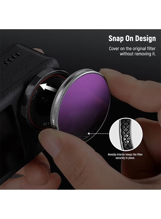 NEEWER Snap On ND Filter Set Compatible with DJI Osmo Action 3/4/5 Pro, 4 Pack ND8+ND16+ND32+CPL Neutral Density Polarizing Action Camera Accessories, Multicoated HD Optical Glass, FL-A76 - Image 3
