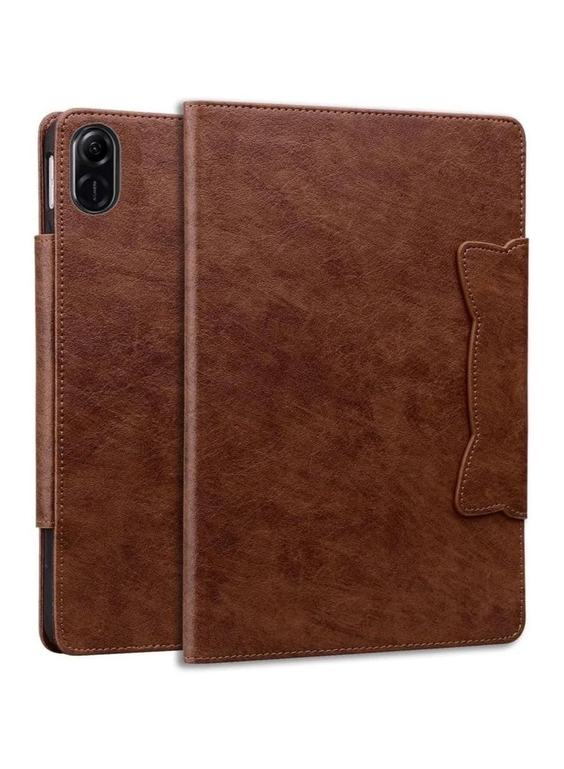 general Case Compatible with Honor Pad X8a 11-inch (2024), Magnetic Buckle Tablet Case PU Leather & TPU Multiple Viewing Angles Stand Protective Cover with Card Slots - Image 2