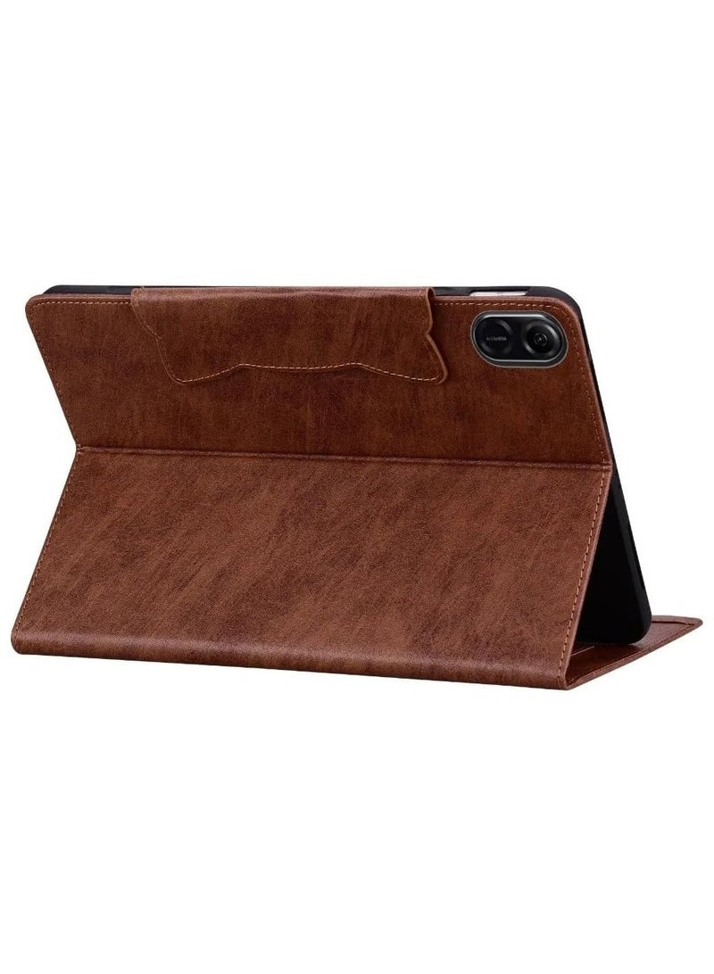 general Case Compatible with Honor Pad X8a 11-inch (2024), Magnetic Buckle Tablet Case PU Leather & TPU Multiple Viewing Angles Stand Protective Cover with Card Slots - Image 4