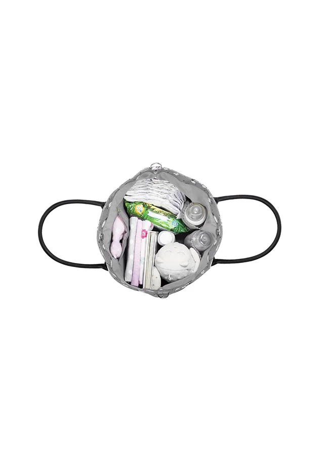 Kinderkraft Pram Bag Mommy Bag Buggy Organizer Modern Nappy Bag Waterproof Material With Accessories Portable Baby Changing Mat Dimensions 53 X 29 X 17 Cm - Grey