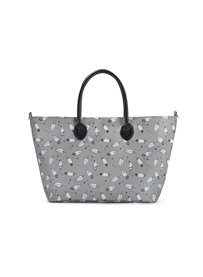 Kinderkraft Pram Bag Mommy Bag Buggy Organizer Modern Nappy Bag Waterproof Material With Accessories Portable Baby Changing Mat Dimensions 53 X 29 X 17 Cm - Grey