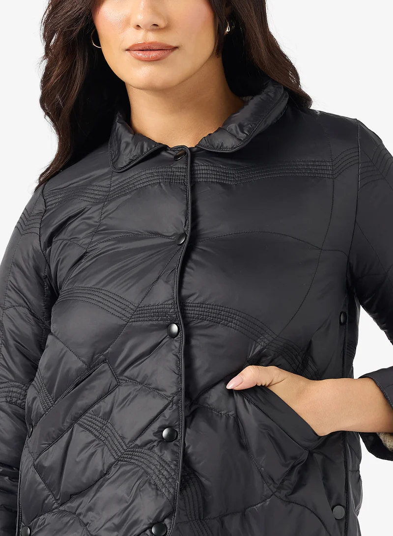 ELLA Casual Mid Length Qulited Jacket