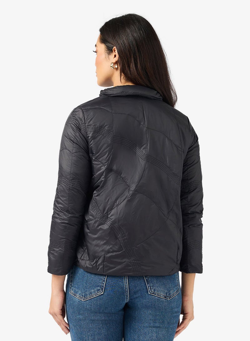 ELLA Casual Mid Length Qulited Jacket - Image 2