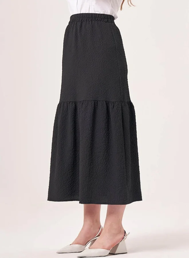 MIZALLE JACQUARD TEXTURED SKIRT