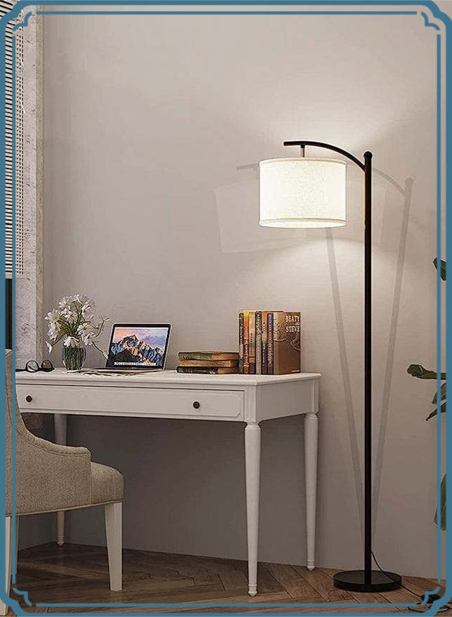 أبيكس مصباح أرضي قائم بجو عتيق حديث LED عاكس الضوء من الكتان المعلق بثلاثة ألوان قابل للتعديل - Image 1