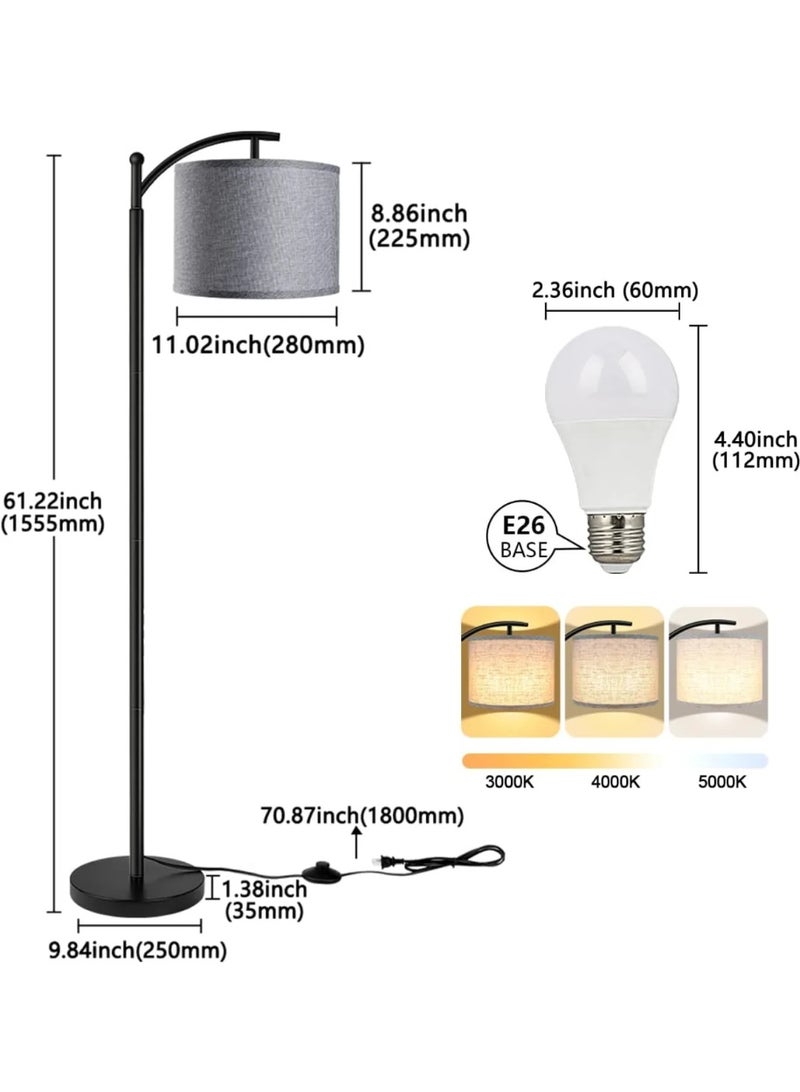 APEX Floor Lamps for Living Room with 3 Color Temperatures, Standing Lamp Tall with Adjustable Linen Shade - Image 4