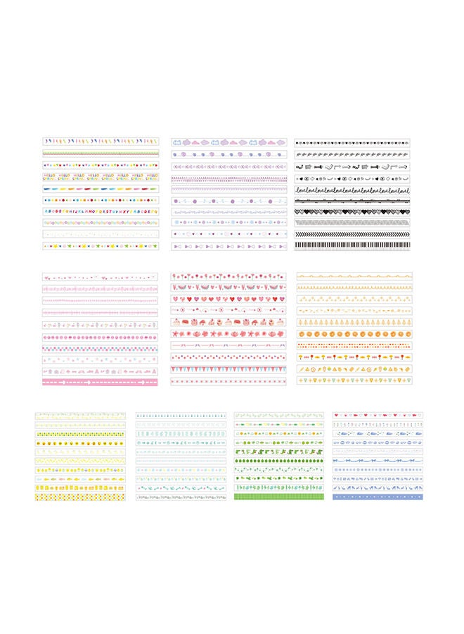 NIBEMINENT 10 Rolls Washi Tape Set Multicolour