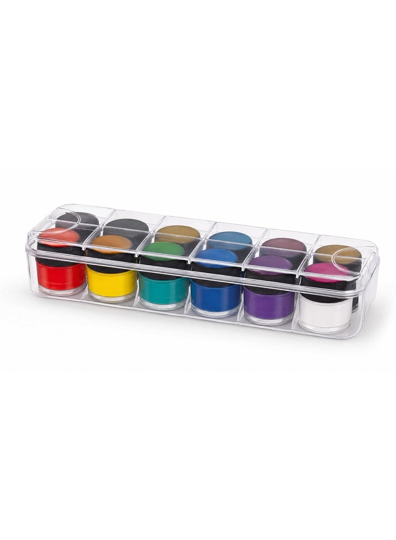 Poster Colors Set (12 Vibrant Colors), Non-Toxic Washable Liquid Paint Kit with Smooth Consistency and Sturdy Storage Box, Perfect for Kids, Art Painting, Crafts, and School Projects. - Image 2