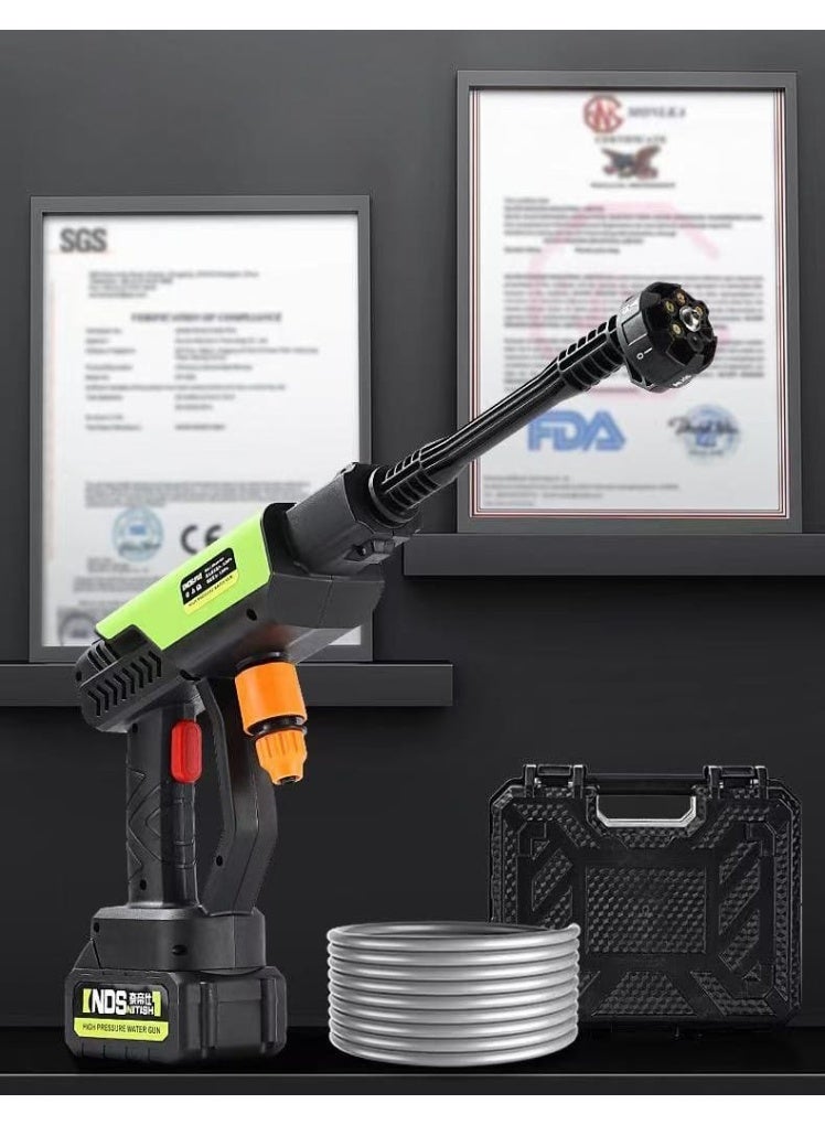 ان دي اس غسالة ضغط عالية لاسلكية، فوهة 6 في 1، بطاريتان ليثيوم، منظف طاقة محمول مع حقيبة تخزين - Image 3