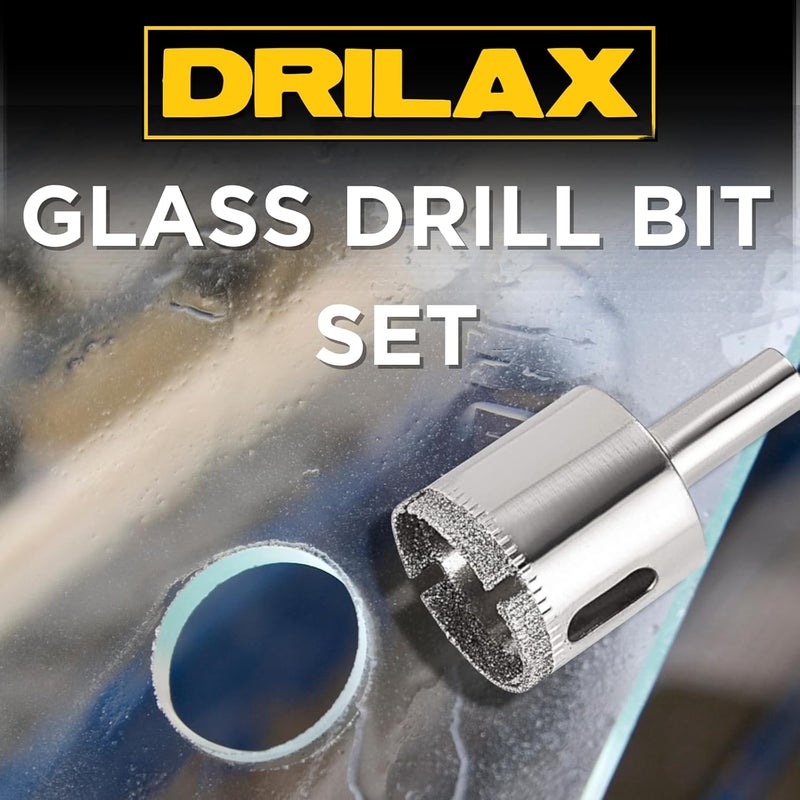 DRILAX 3-Pc Diamond Hole Saw Set | 1-1/2", 1-3/4", 2" Sizes | 1-3/8" Depth for 3cm Countertops | Includes Case & Guide | for Granite, Glass, Tile, Stone - Image 3