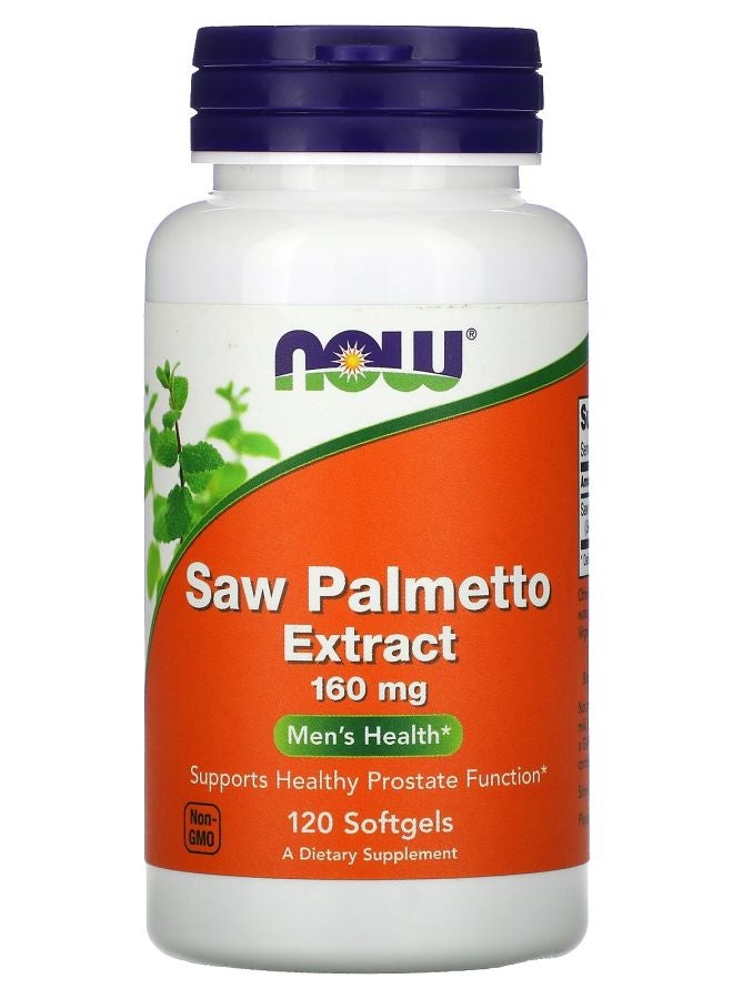 now Saw Palmetto Extract 160 mg 120 Softgels