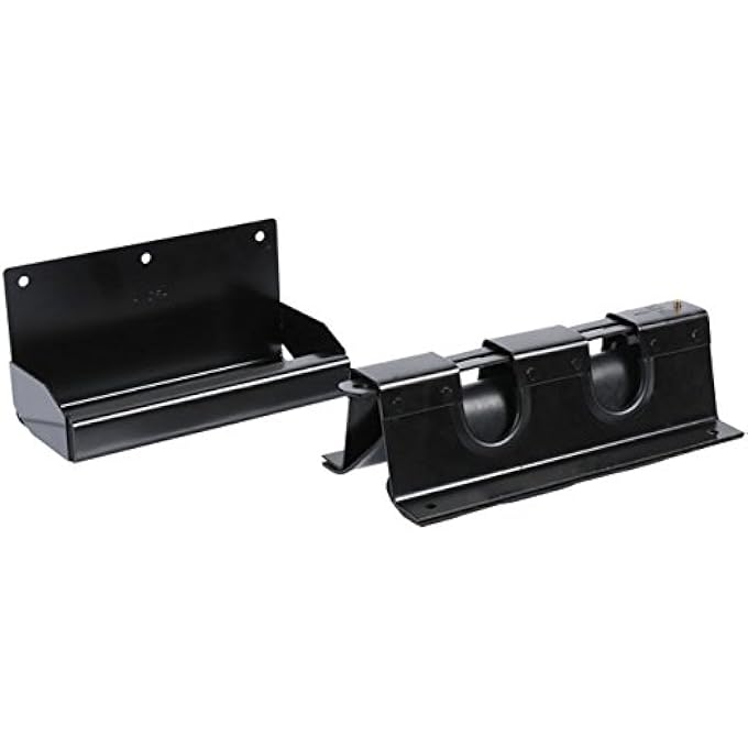 rayihni Double Holder for Bar Load Locks | Classic Rod Carrier, Bolt-on to Truck/Trailer/Warehouse/Garage Walls | 2-Piece: Restraint + Bottom Foot Protector - Image 1