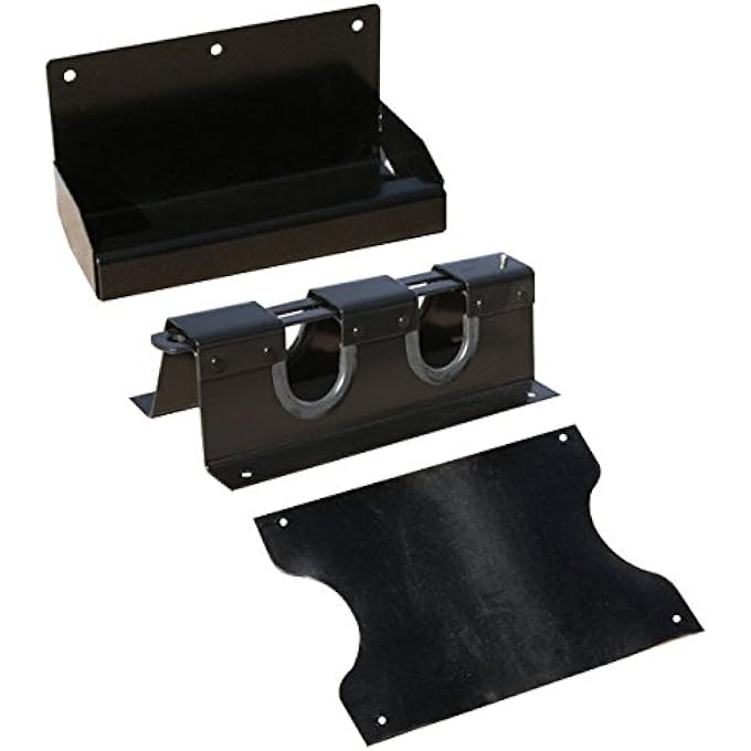 rayihni Double Holder for Bar Load Locks | Classic Rod Carrier, Bolt-on to Truck/Trailer/Warehouse/Garage Walls | 2-Piece: Restraint + Bottom Foot Protector - Image 3