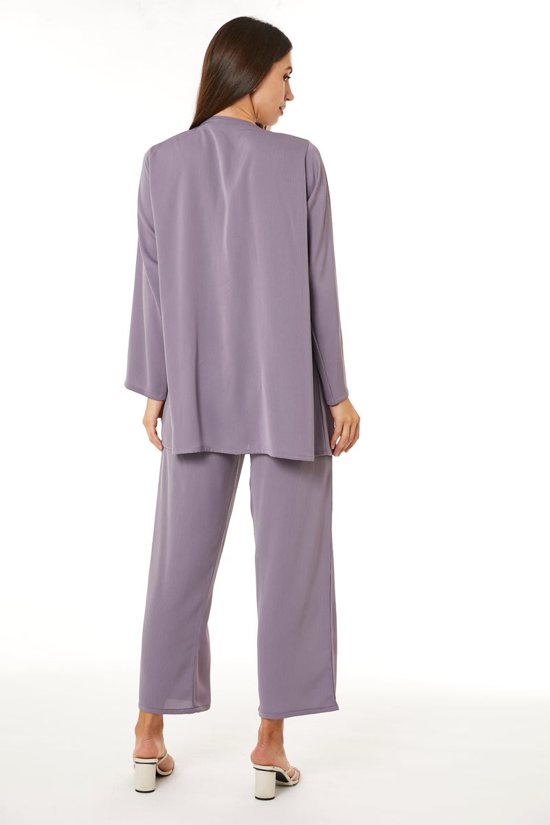 Moistreet V-Neck Top & Pant Set - Image 3