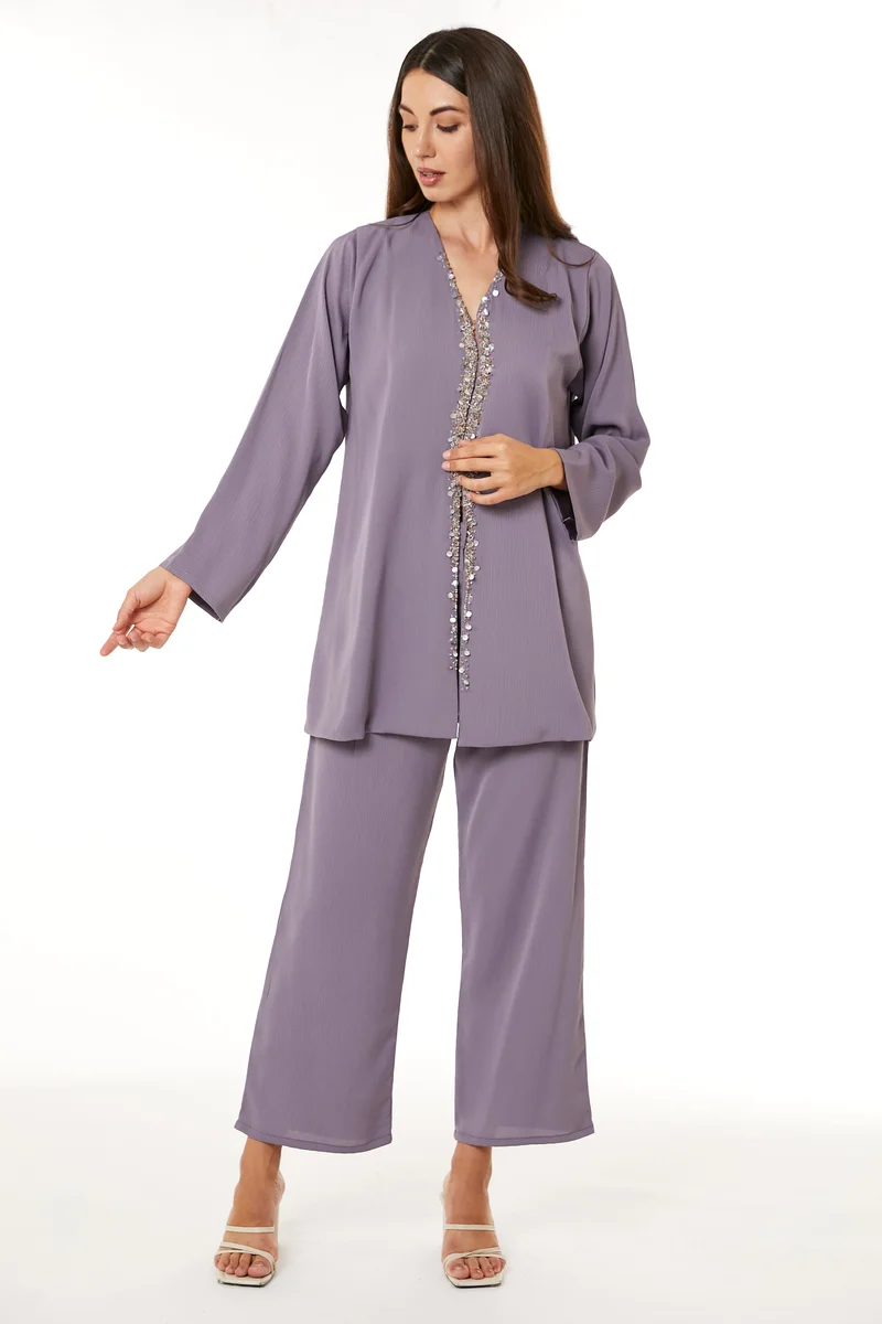 Moistreet V-Neck Top & Pant Set