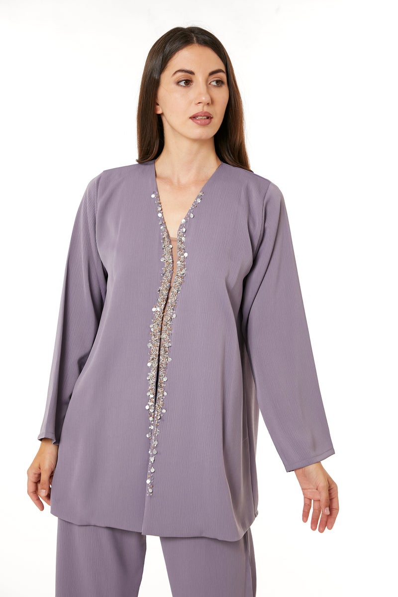 Moistreet V-Neck Top & Pant Set - Image 5