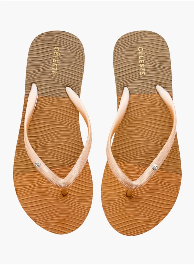 Celeste Women's Textured Thong Slippers