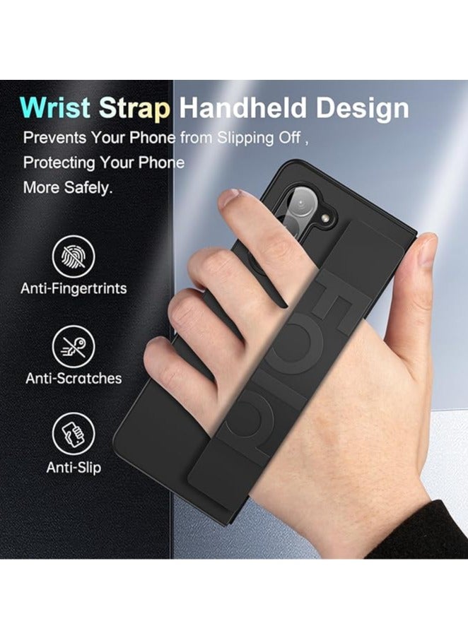 عام حافظة لجهاز Samsung Galaxy Z Fold 6 مع حزام، مصنوعة من مادة PC الصلبة المقاومة للصدمات، تتميز بلمسة غير لامعة وتصميم رفيع. تناسب جهاز Samsung Galaxy Z Fold 6 5G لعام 2024. - Image 4