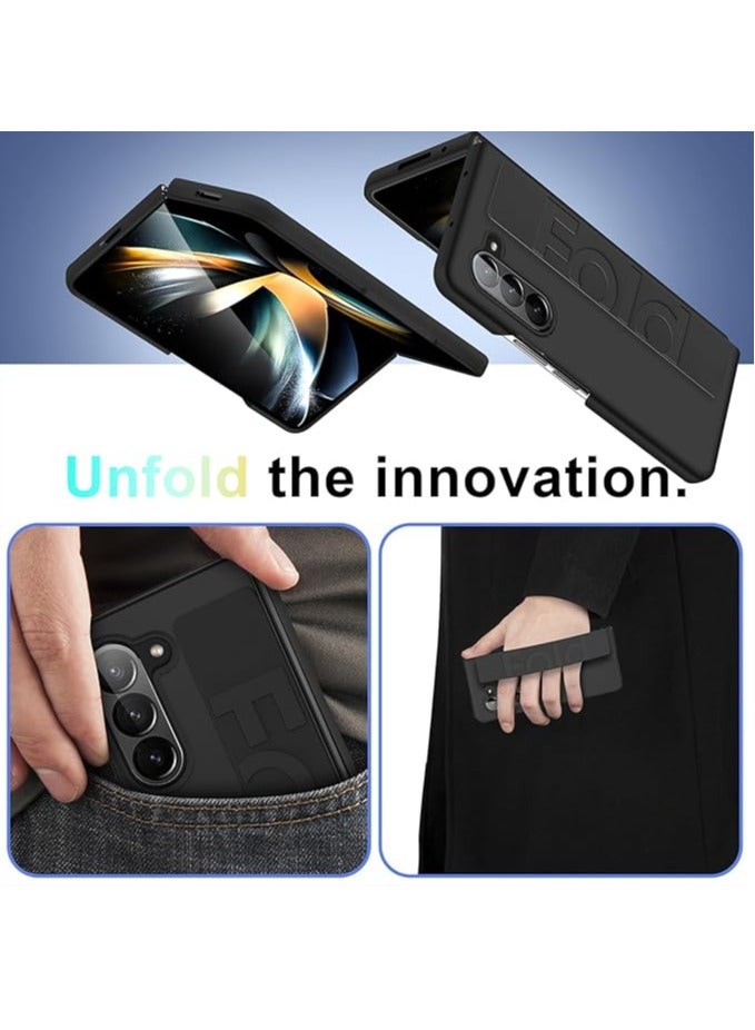 عام حافظة لجهاز Samsung Galaxy Z Fold 6 مع حزام، مصنوعة من مادة PC الصلبة المقاومة للصدمات، تتميز بلمسة غير لامعة وتصميم رفيع. تناسب جهاز Samsung Galaxy Z Fold 6 5G لعام 2024. - Image 2