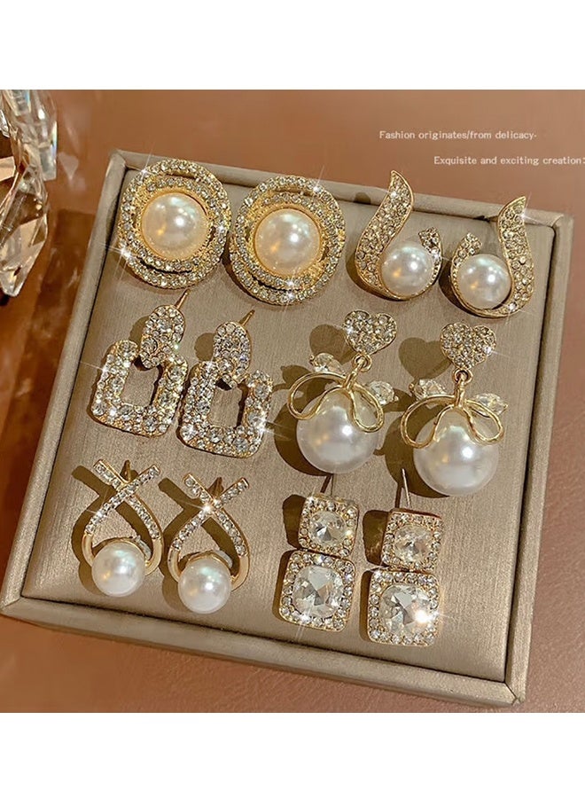 Sweet Life Bow Earrings for Women, 14K Gold Plated Bow Pearl Hoop Huggie Earring Set is a Great Jewelry Gift for Girl Women - Image 2