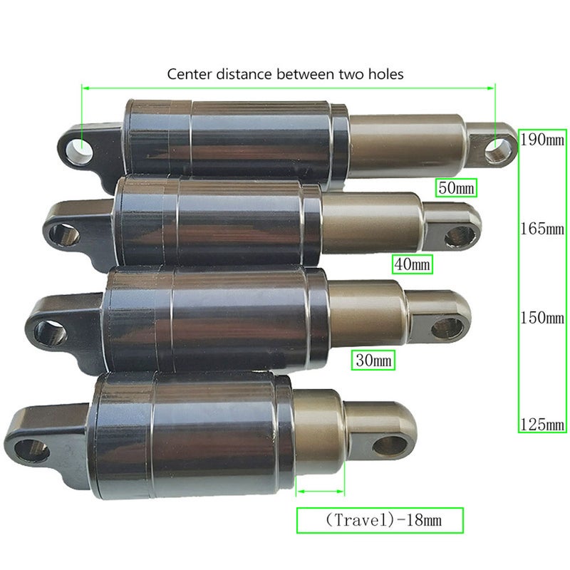 Hlt125 / Hlt150 / Hlt165 / Hlt190 Mountain Bicycle Rear Shocks Oil Spring Shock Damping Spring Shock Absorber - Image 2