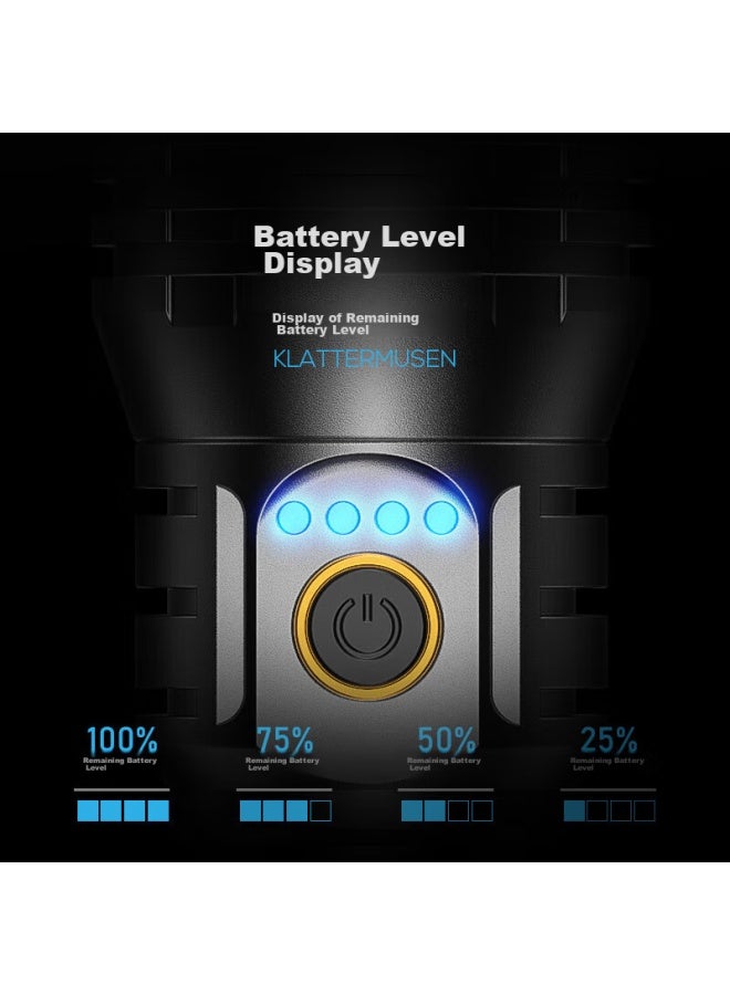 Smiling Shark White Laser Flashlight, High Brightness, Long-Range, Ultra-Bright, Long-Lasting, Outdoor Rechargeable, Home Led - Image 4