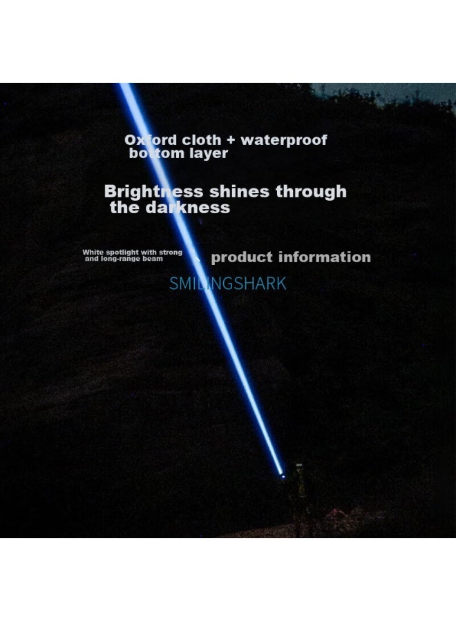 Smiling Shark White Laser Flashlight, High Brightness, Long-Range, Ultra-Bright, Long-Lasting, Outdoor Rechargeable, Home Led - Image 5