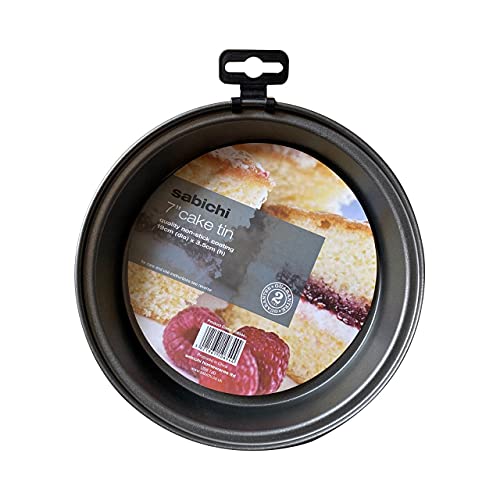 Sabichi Round Cake Tray- (7 Inch) Non-Stick, Scratch Resistant Surface, Oven-Safe - Black | Ideal for Baking Enthusiasts - Image 1
