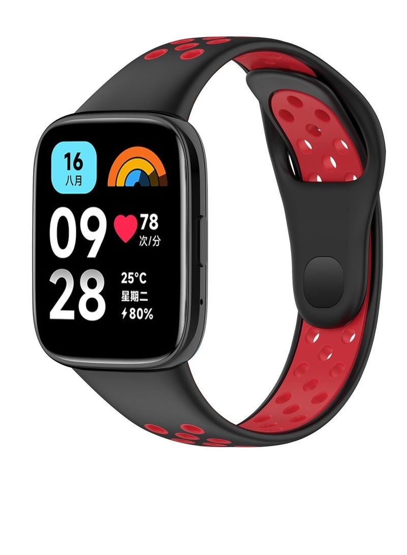 Strap Watch Silicone Compatible With Xiaomi Redmi Watch 3 Lite/Redmi Watch 3 Active, Sport Silicone Watch Band Wrist Strap,Bracelet Wristband Wrist Strap - Image 1