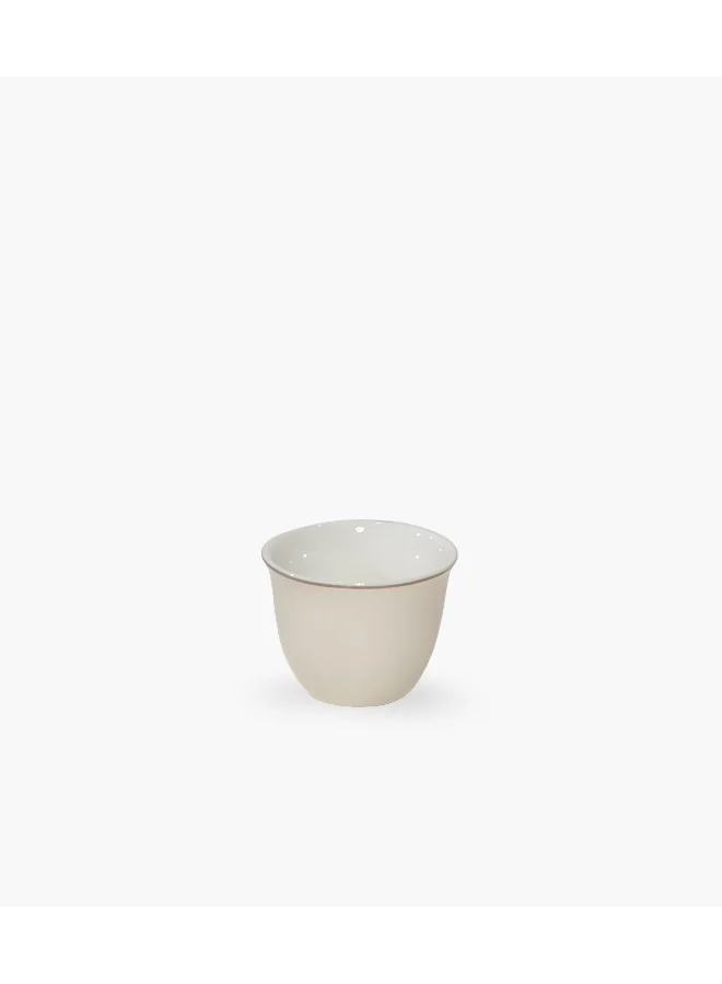 Roomours Beige/Platinum Coffee Cups Set of 6 -70mL