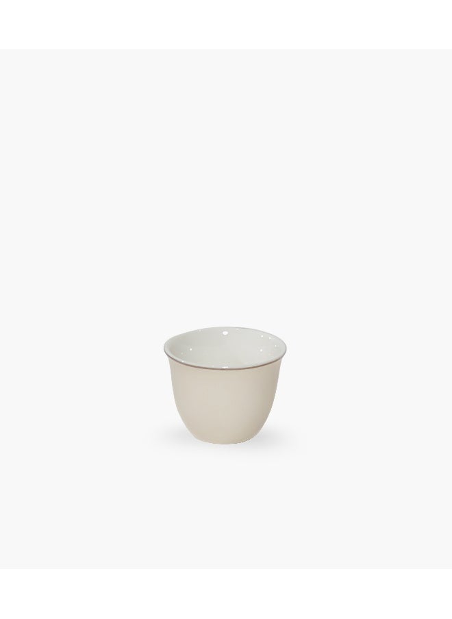 Roomours Beige/Platinum Coffee Cups Set of 6 -70mL 