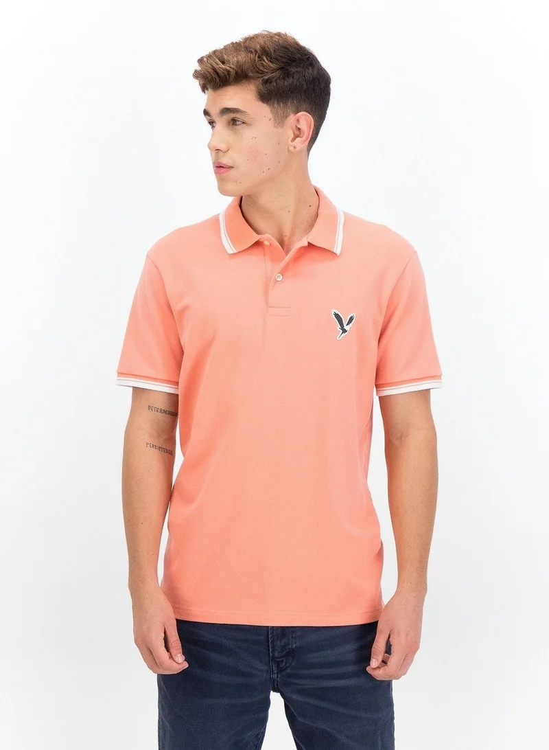 امريكان ايجل Collar Line Logo Detail Super Soft Slim Fit Polo Shirt
