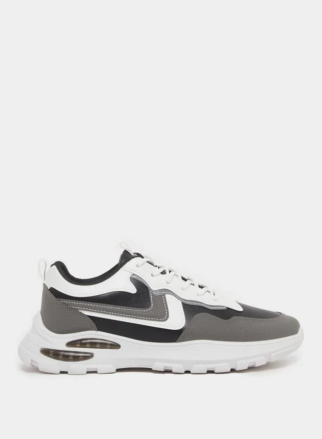 Styli Styli Lightweight Color Block Lace Up Sneakers