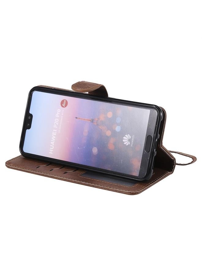 S-TOP Case For Huawei P20 Pro Solid Color Horizontal Flip Protective Case with Holder & Card Slots & Wallet & Photo Frame & Lanyard - Image 4