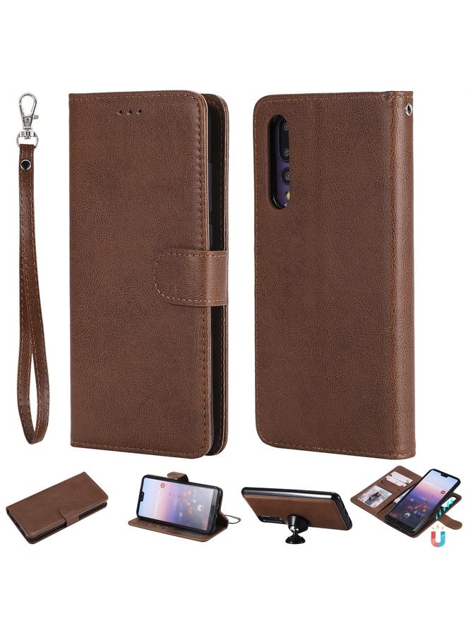 S-TOP Case For Huawei P20 Pro Solid Color Horizontal Flip Protective Case with Holder & Card Slots & Wallet & Photo Frame & Lanyard - Image 1