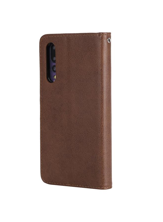 S-TOP Case For Huawei P20 Pro Solid Color Horizontal Flip Protective Case with Holder & Card Slots & Wallet & Photo Frame & Lanyard - Image 3
