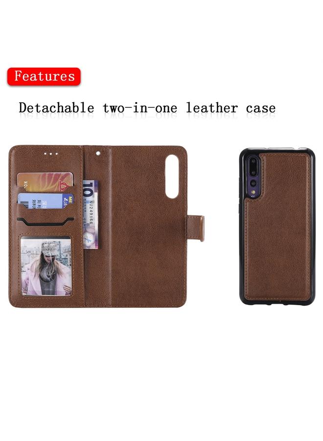 S-TOP Case For Huawei P20 Pro Solid Color Horizontal Flip Protective Case with Holder & Card Slots & Wallet & Photo Frame & Lanyard - Image 5