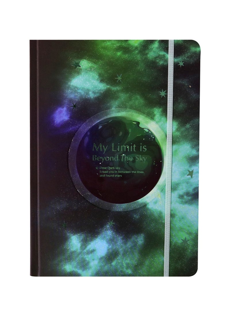 Borg El Arab A5 Galaxy Notebook 80 Sheets (Green)  - Image 1