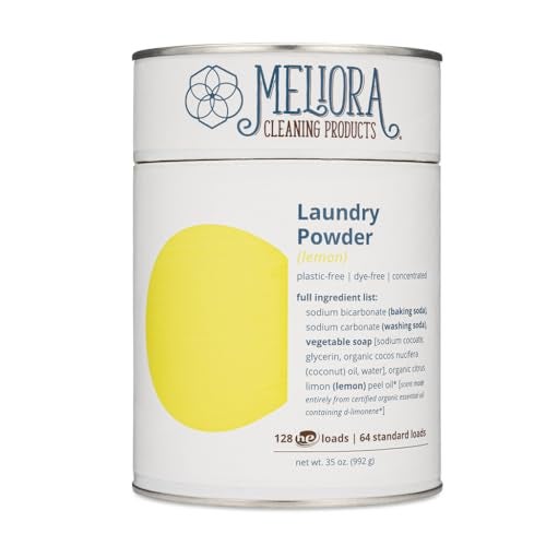 Meliora Cleaning Products Laundry Powder Detergent (128 HE Loads), Lemon - Image 1