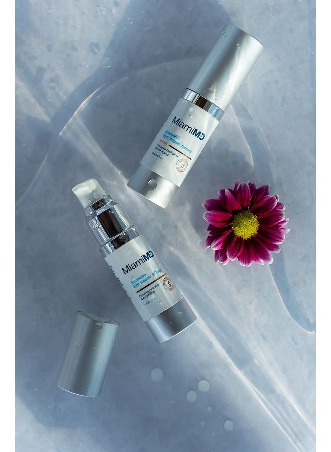 Intensive Eye Repair Serum Under Eye Treatment & Anti-Aging Cream For Crow's Feet, Anti Wrinkle, Eye Bags - All Skin Types - Day & Night - Paraben Free, Cruelty Free, Fragrance Free - 15 ml