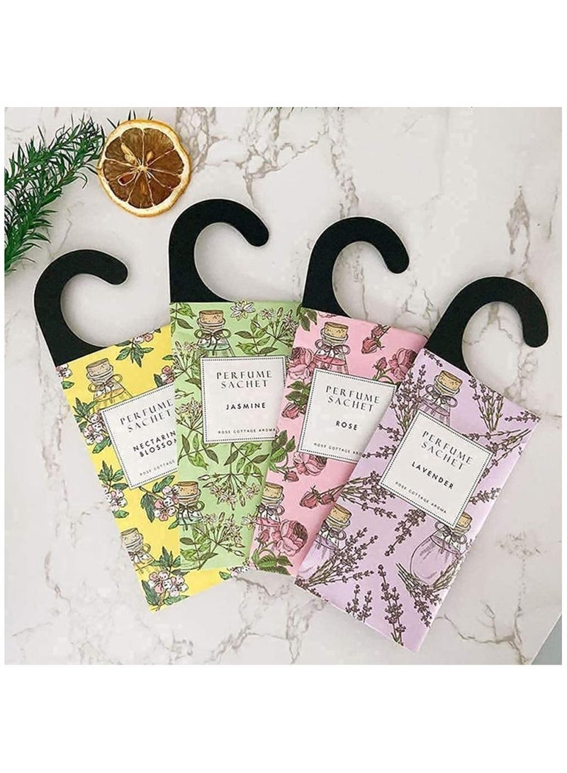 6 Scents of Floral Hanging Sachet Closet Deodorizer 1 Pack 12 Pcs Scent Sachet Drawer Freshener Closet Air Freshener Scented Deodorizer Freshener for Home Car Long Lasting Scented Sachets Smell Goods - Image 2