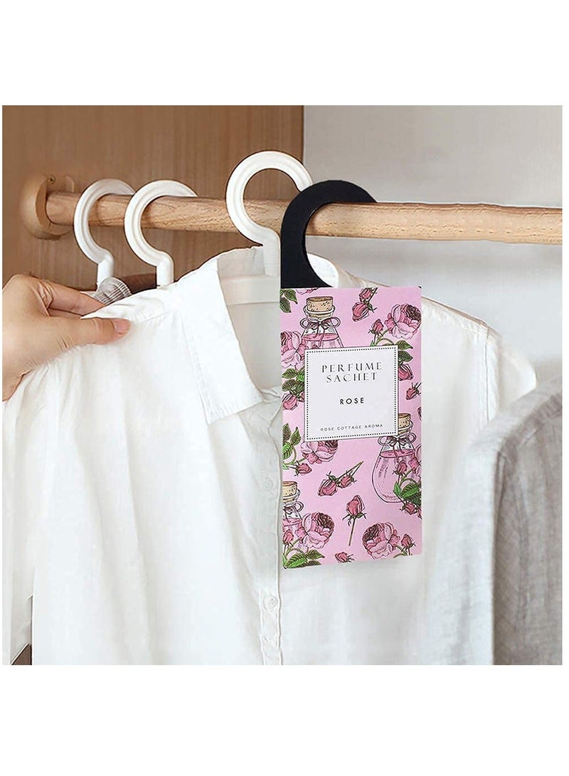 6 Scents of Floral Hanging Sachet Closet Deodorizer 1 Pack 12 Pcs Scent Sachet Drawer Freshener Closet Air Freshener Scented Deodorizer Freshener for Home Car Long Lasting Scented Sachets Smell Goods - Image 5