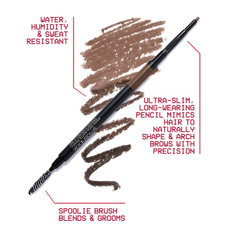 Smashbox Brow Tech Matte Eyebrow Pencil | Waterproof, Smudge Proof + Long Lasting Brow Pencil with Spoolie Brush, Taupe - Image 2