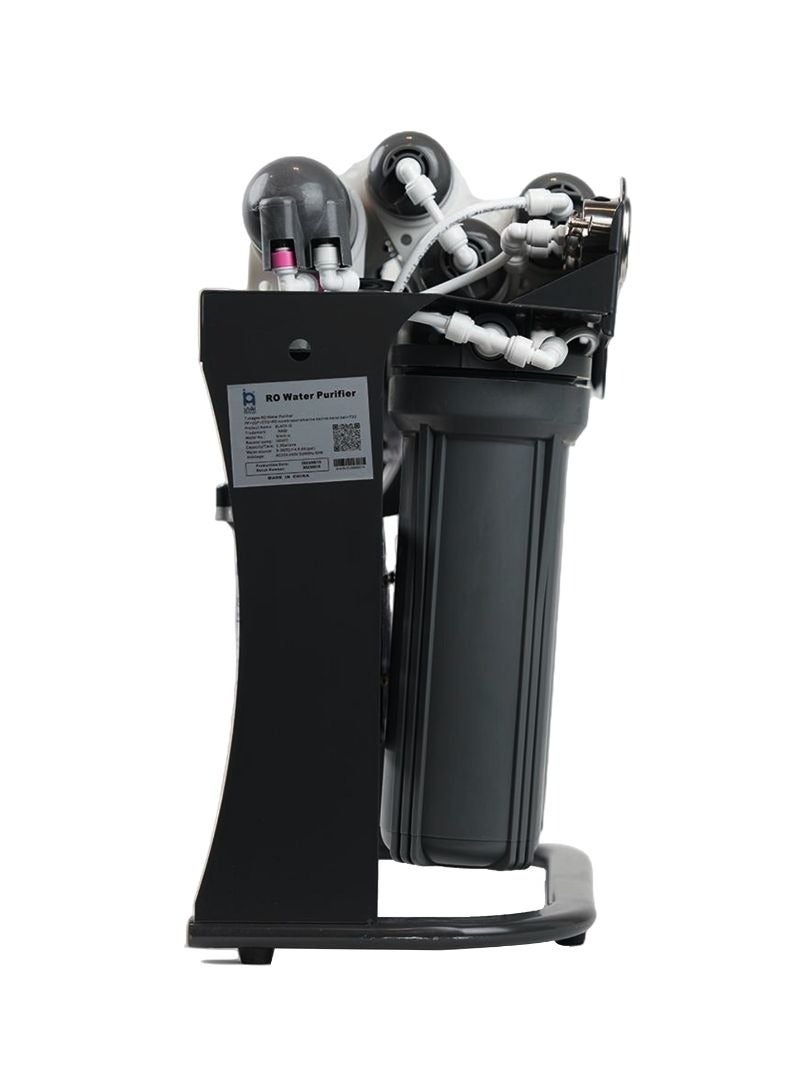 NAQI Black Edition 7 Stage RO Water Filter 100 GPD with Powerful Pump Electric Safety Valve Matte Black Design - Image 4