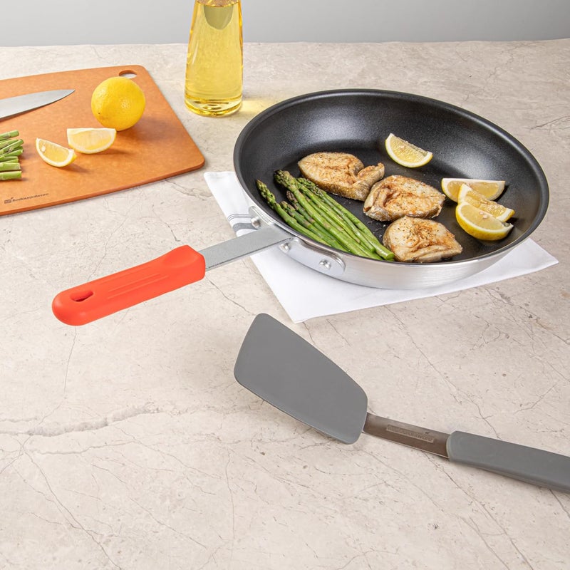 Restaurantware Restaurantware  Met Lux Pan Handle Sleeve 1 Removable Pan Handle Cover  Fits 10inch And 12inch Pans Aluminum Pans Sold Separately Red Silicone Handle Holder Sleeve Dishwashable NoSlip  - Image 3