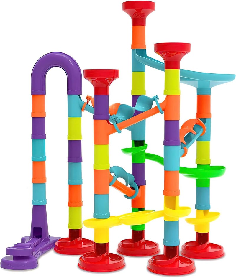 Blacka Marble Run Maze Race Game Glass Marbles for Kids Age 3 4 5 6 Boys Girls Educational Preschool Toys Block Toy Set As Xmas Birthday Present Festival Gifts, Small - Image 1