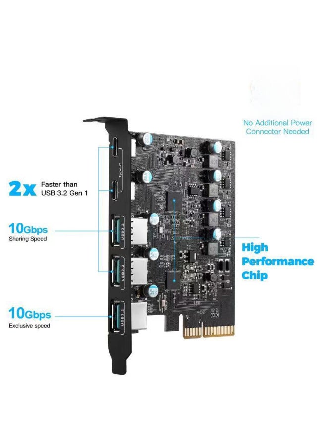 Spot Pcie To Type-c Expansion Card Usb3.2 20gbps Drive-free Desktop Computer Adapter Card - Image 2
