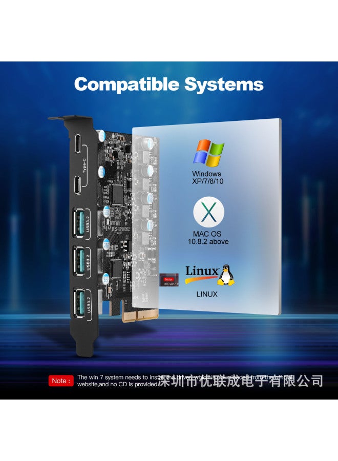 Spot Pcie To Type-c Expansion Card Usb3.2 20gbps Drive-free Desktop Computer Adapter Card - Image 5