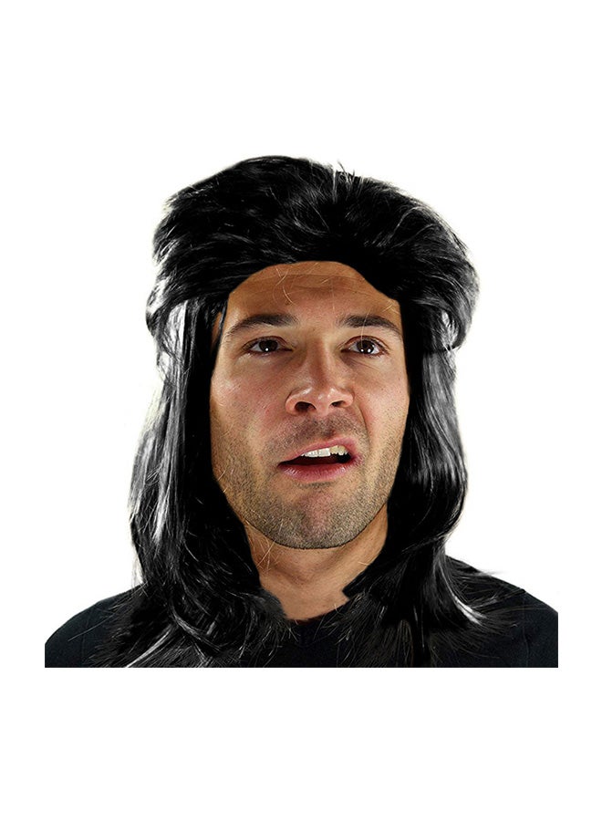 Voberry Rocker Deutscher Karne Party  Wig Black 15x5x15cm - Image 1